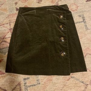 Francesca’s olive green corduroy skirt